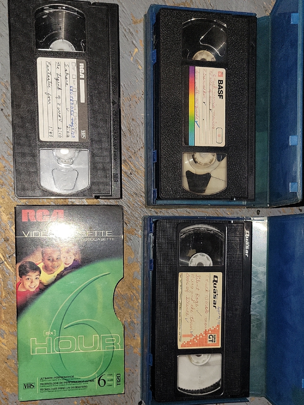 80s & 90s Prerecorded Films On VHS Tape Lot w/ BASF & RCA Labels